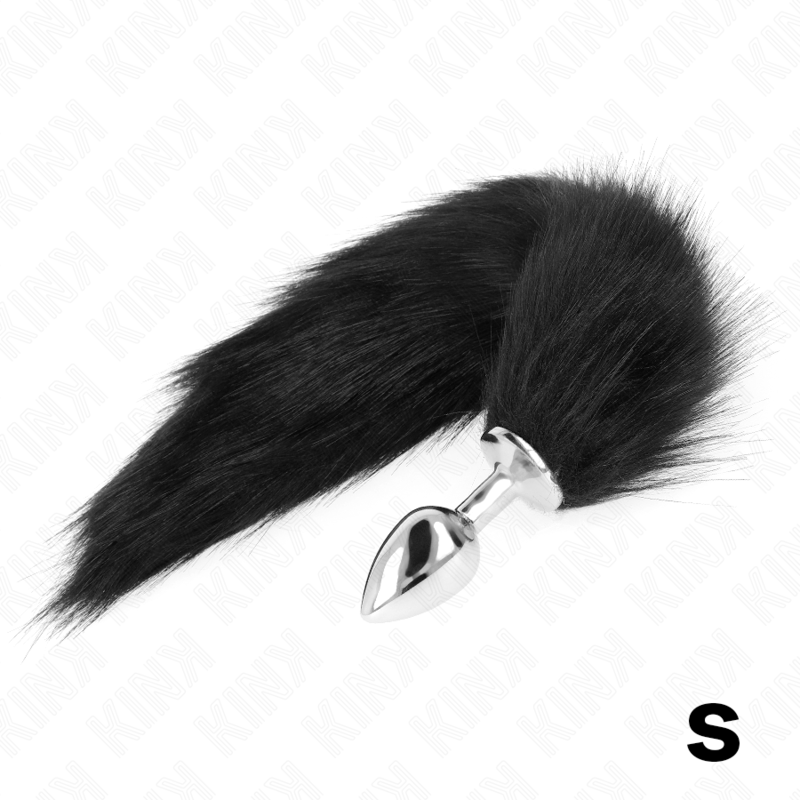 ANAL PLUG SIZE S 7 X 3 CM WITH SYNTHETIC TAIL 40 CM BLACK