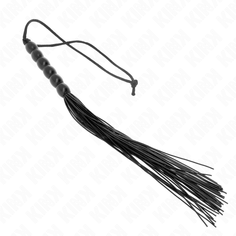 MINI SILICONE WHIP WITH 6 BLACK BEADS 26 CM - Image 2