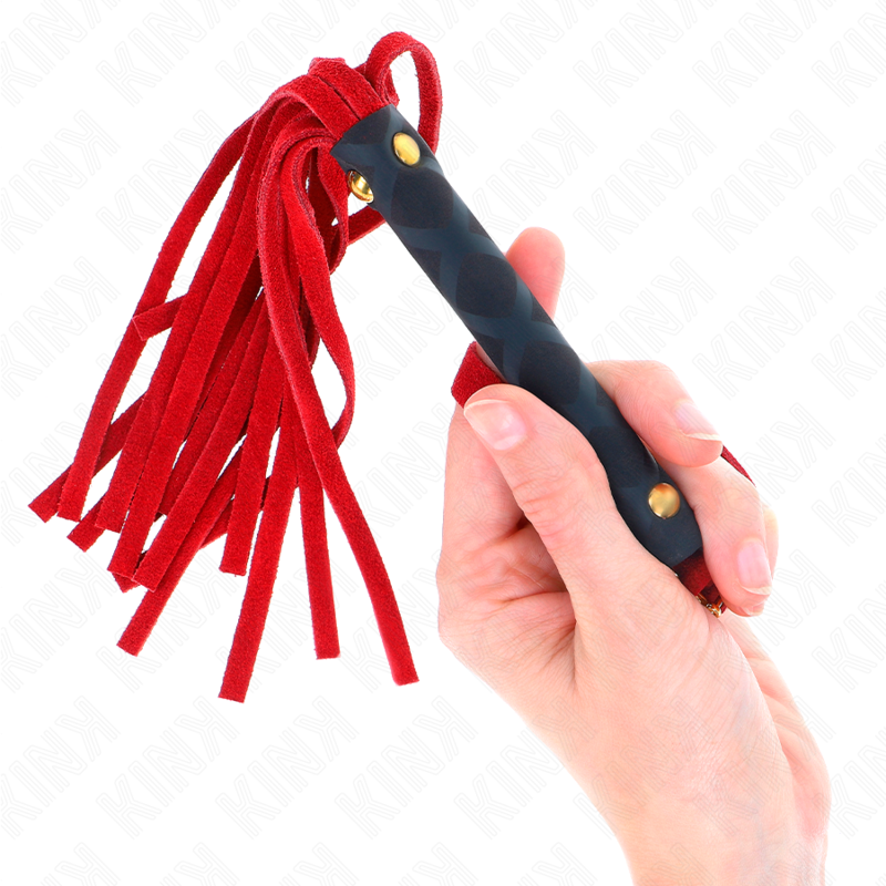 RED SUEDE MINI WHIP 30 CM - Image 3