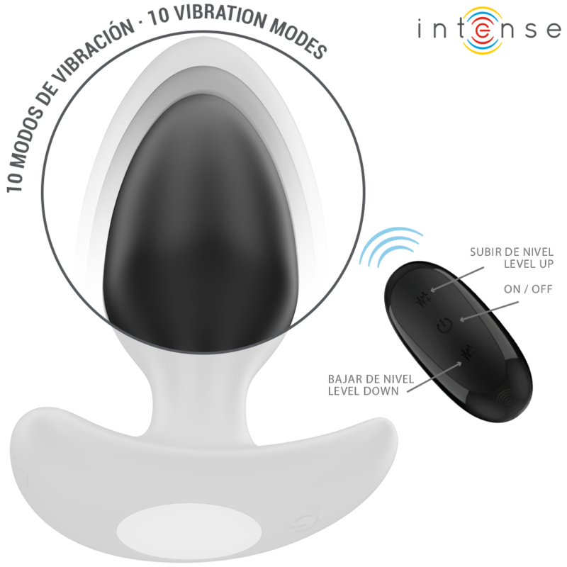JOEY ANAL PLUG 10 VIBRATIONS BLACK REMOTE CONTROL - Image 5