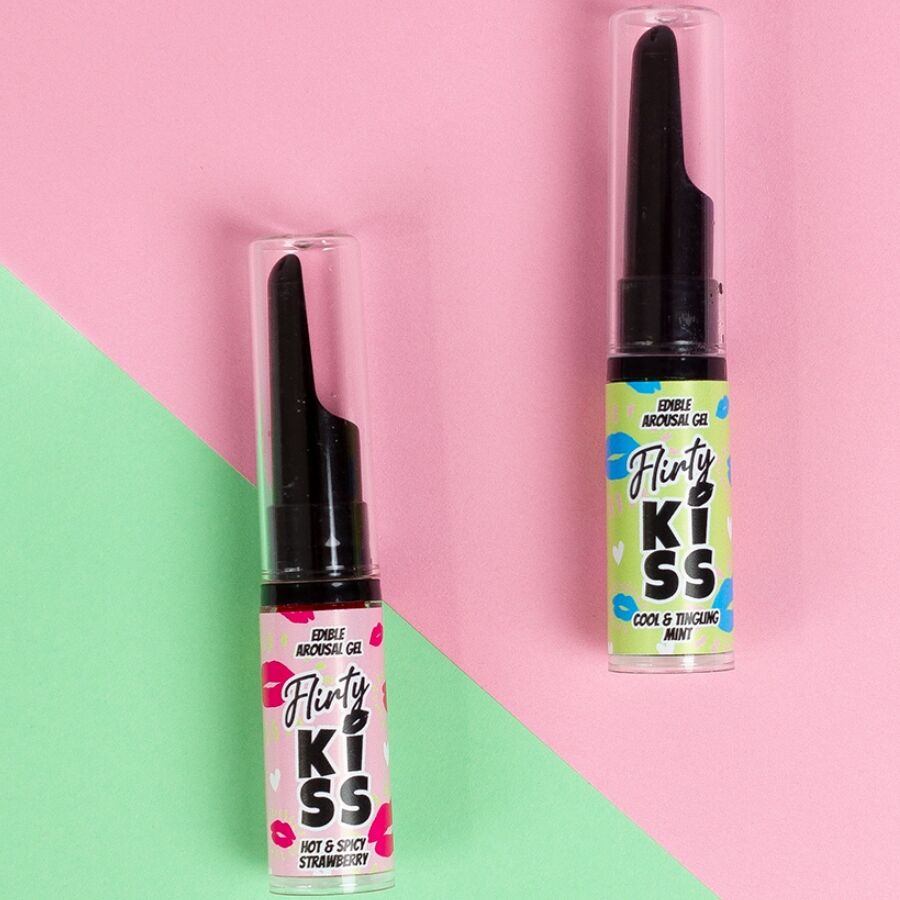 FLIRTY KISS GELS WITH ORAL SEX EFFECTS STRAWBERRY & MINT 2 x 8 GR - Image 4