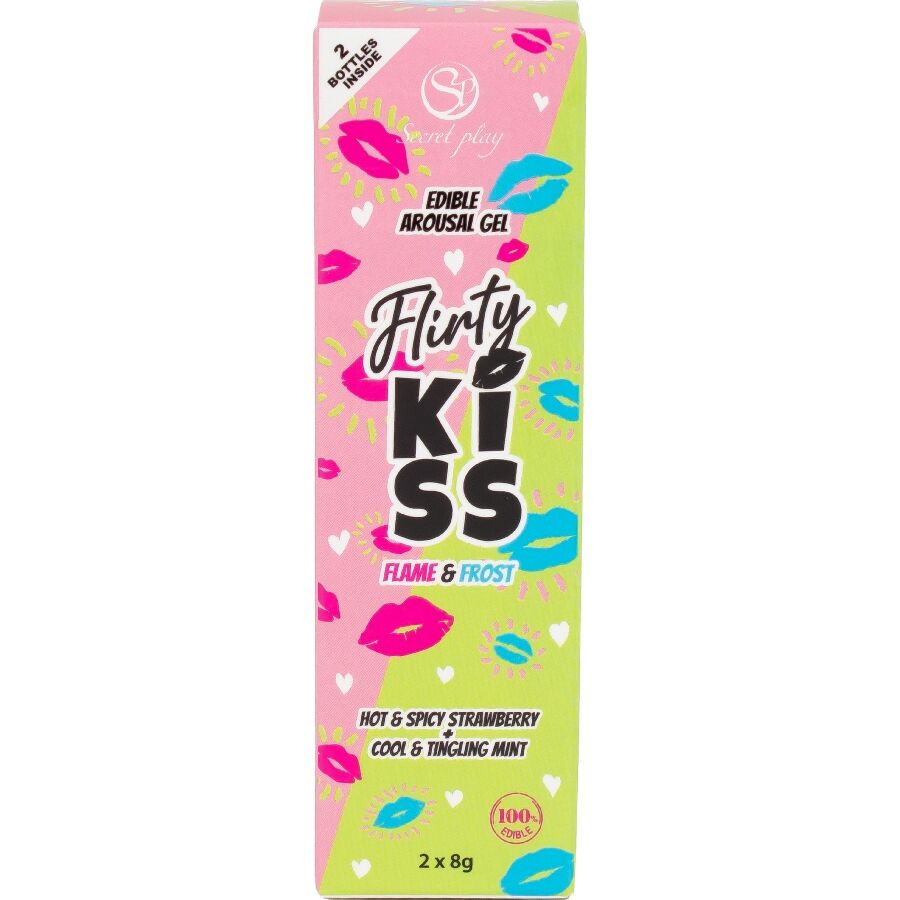 FLIRTY KISS GELS WITH ORAL SEX EFFECTS STRAWBERRY & MINT 2 x 8 GR - Image 5