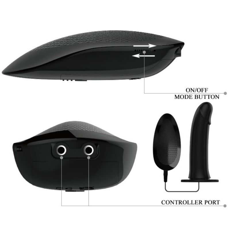 VITO STRAP ON WITH HOLLOW DILDO AND VIBRATION 17.3 CM - Image 4