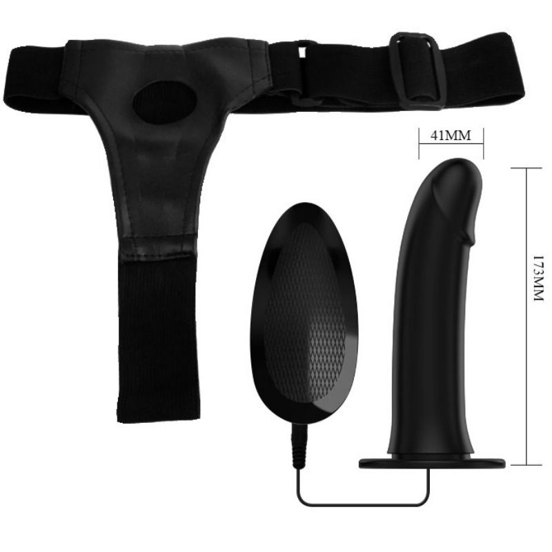 VITO STRAP ON WITH HOLLOW DILDO AND VIBRATION 17.3 CM - Image 5