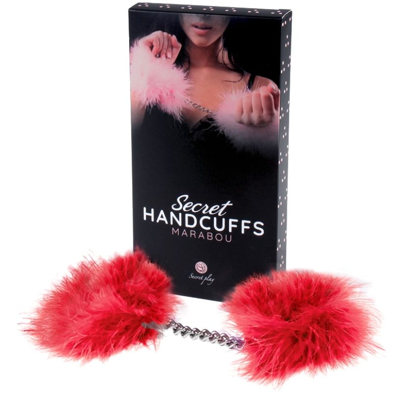 RED MARABOU HANDCUFFS - Image 2