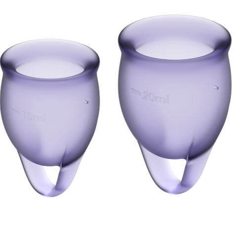 FEEL CONFIDENT MENSTRUAL CUP PURPLE 15 + 20 ML