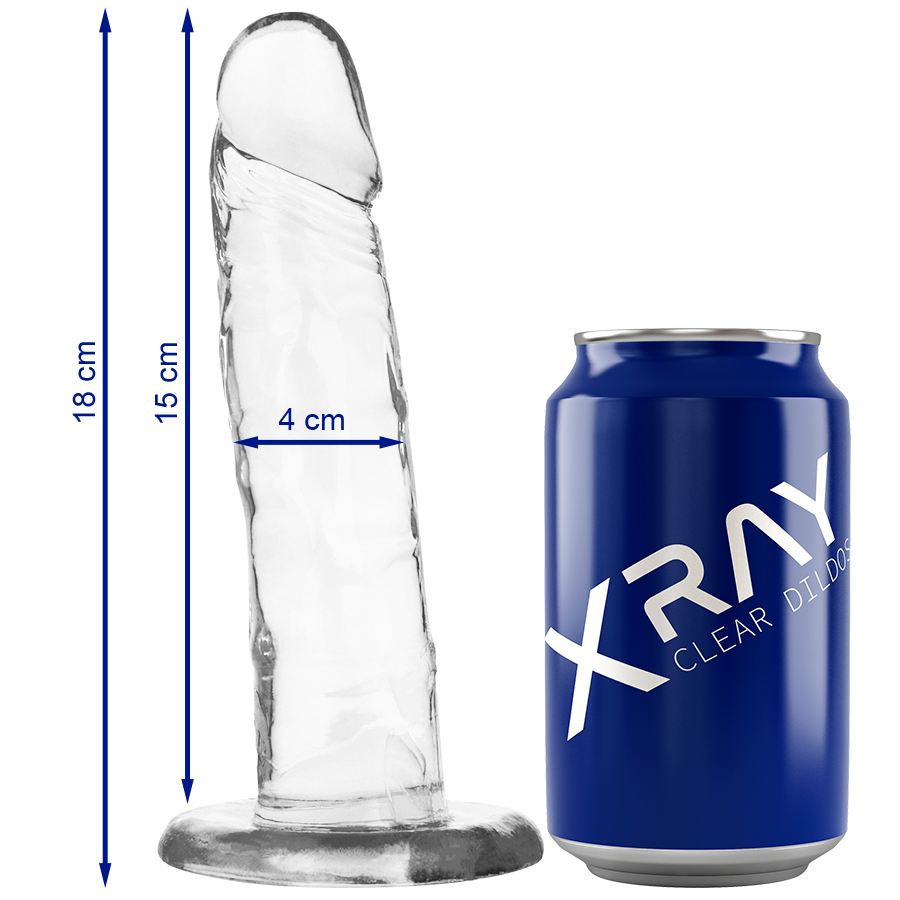 CLEAR COCK 18 CM -O- 4 CM
