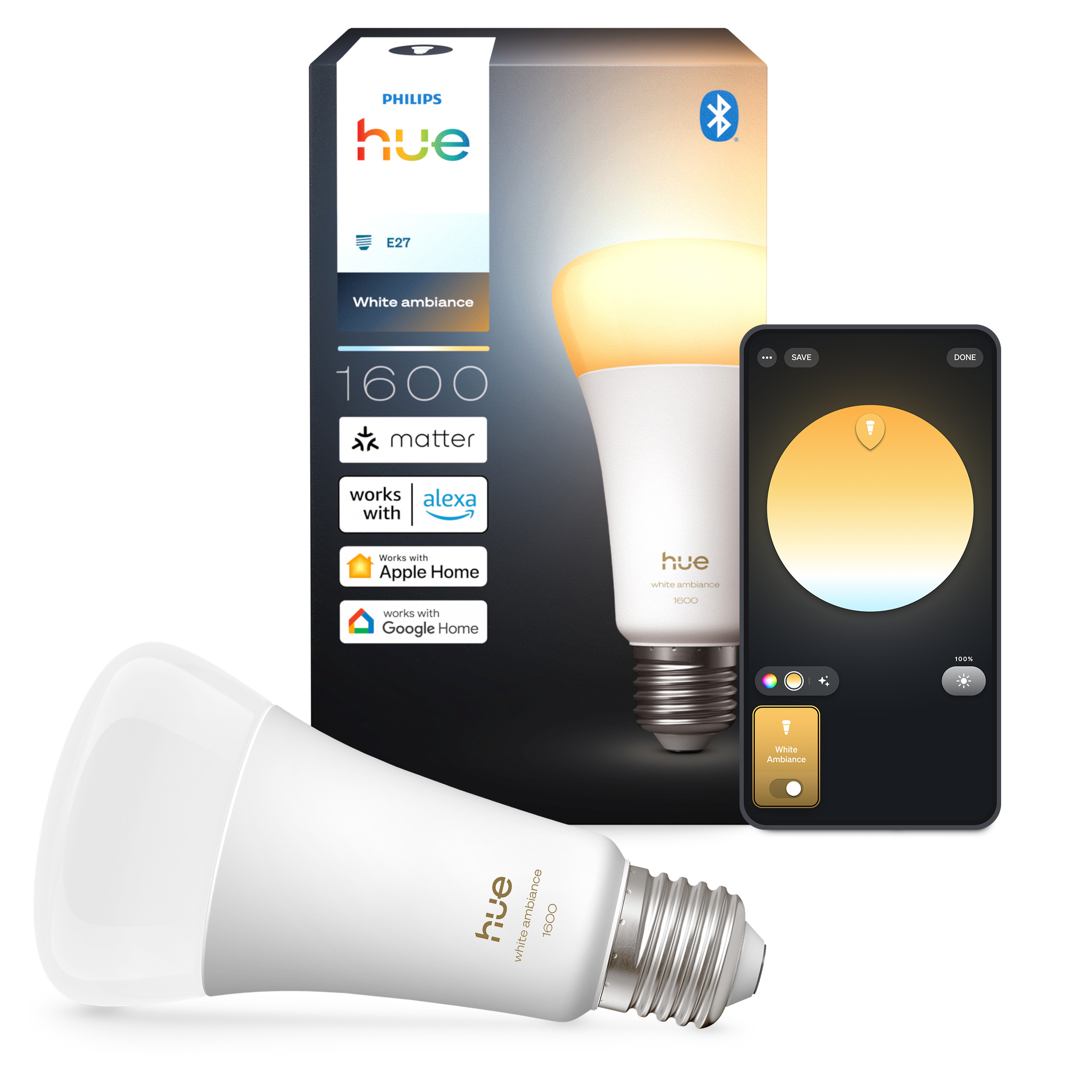 Philips Hue LED-nutipirn, valge meeleolu, E27, 1600 lm - Image 3