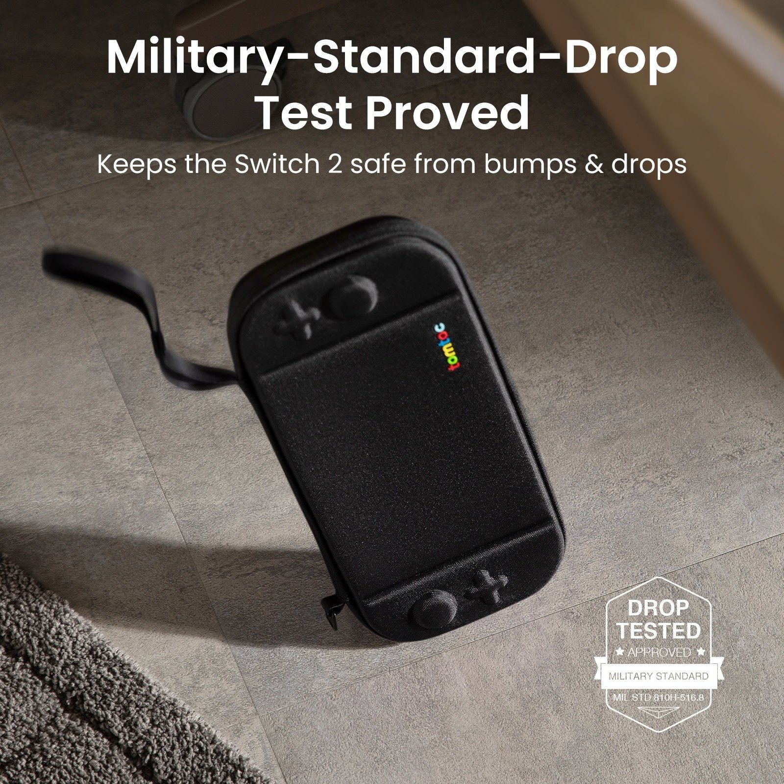 tomtoc FancyCase-G05 Switch 2 kaitseümbris, must - Image 4