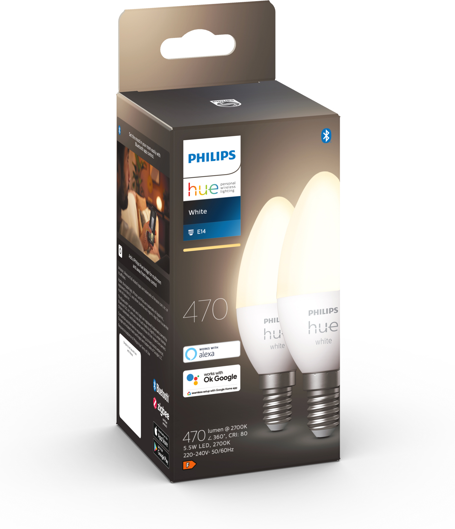 Philips Hue valge nutikas pirn, E14, küünalpirn, 470 lm, 2 tk - Image 4