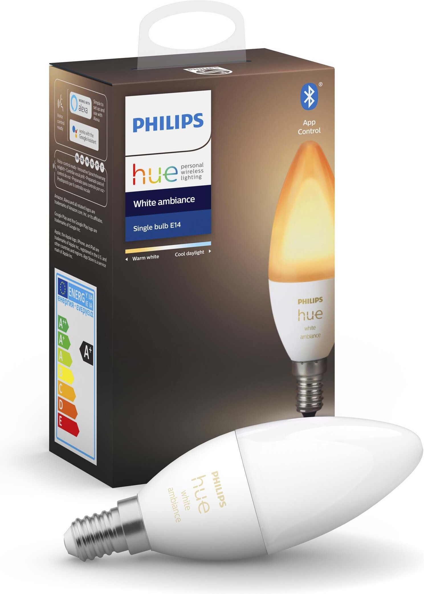 Philips Hue White Ambiance nutikas pirn, E14, küünalpirn, 470 lm - Image 3
