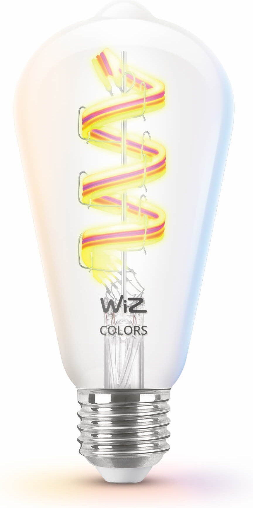 WiZ nutikas pirn, E27, ST64, RGB, Wi-Fi, 2200-6500 K, läbipaistev, 470 lm, 1 tk - Image 2