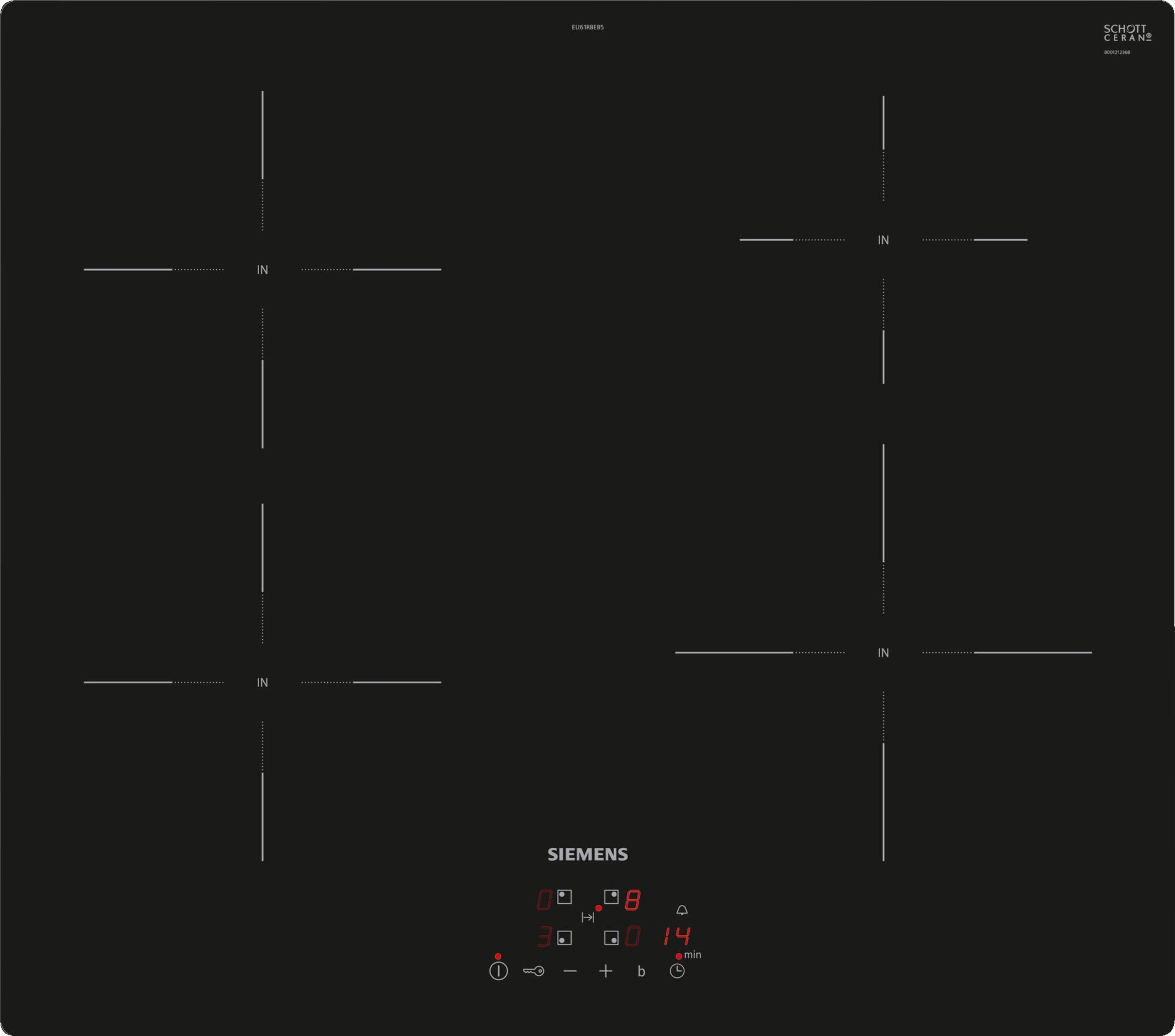 Siemens EU61RBEB5D iQ100 induktsioonpliidiplaat
