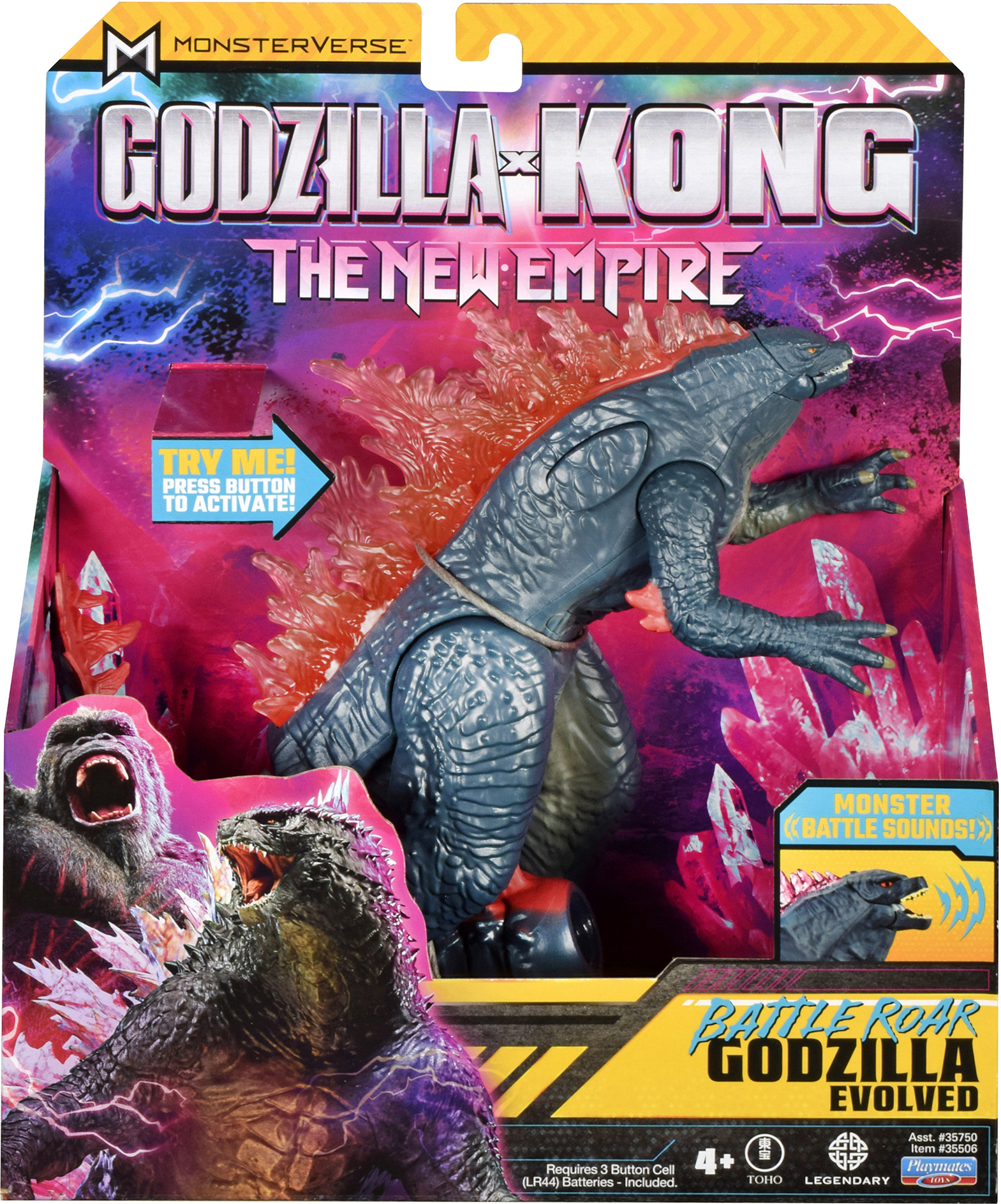 Godzilla x Kong: The New Empire Deluxe Battle Roar Godzilla Evolved figuur, 17,5 cm