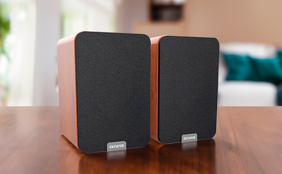 Aiwa ASP-A200 aktiivkõlarite paar, pruun - Image 2