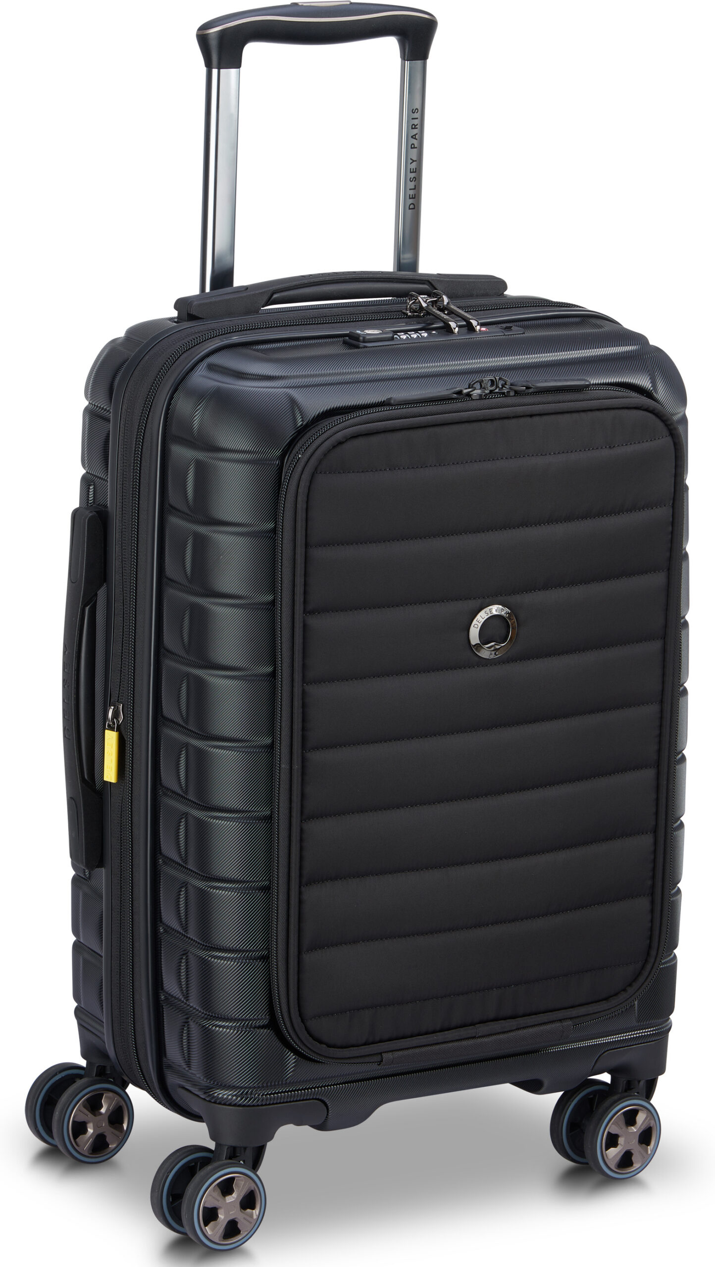 Delsey Shadow 5.0 laiendatav ärikohver, 55 cm, must/must