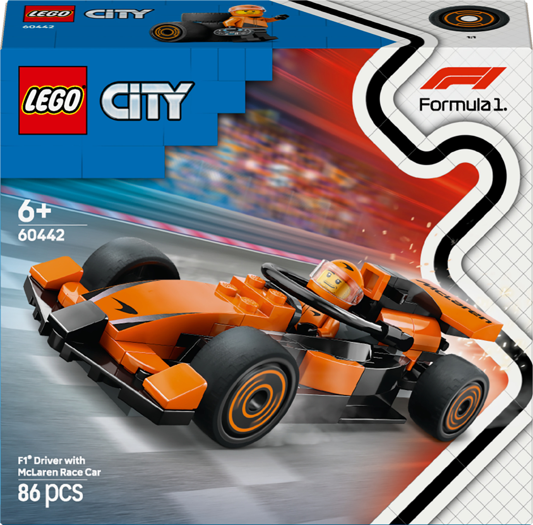 LEGO City 60442 - F1 juht ja McLareni võidusõiduauto