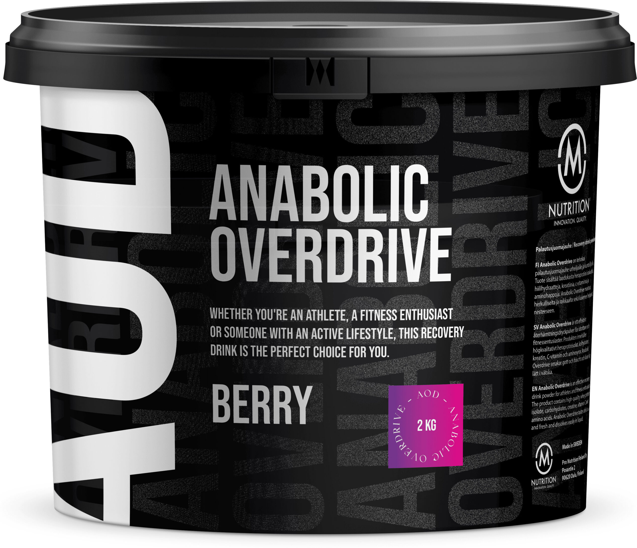 M-Nutrition Anabolic Overdrive taastusjoogipulber, magus marjane, 2 kg