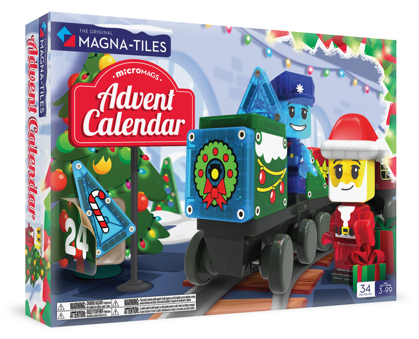 MAGNA-TILES® jõulukalender, 34 osa