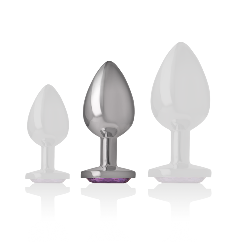 ALUMINUM METAL ANAL PLUG WITH VIOLET CRYSTAL SIZE M - Image 5
