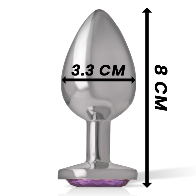 ALUMINUM METAL ANAL PLUG WITH VIOLET CRYSTAL SIZE M - Image 4