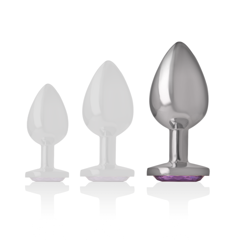 ALUMINUM METAL ANAL PLUG WITH VIOLET CRYSTAL SIZE L - Image 5