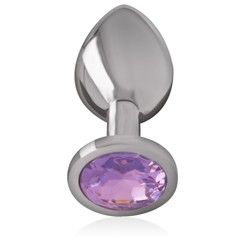 ALUMINUM METAL ANAL PLUG WITH VIOLET CRYSTAL SIZE L - Image 2