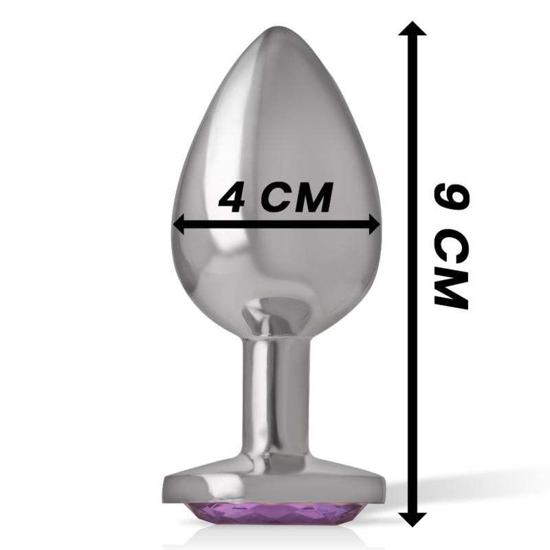 ALUMINUM METAL ANAL PLUG WITH VIOLET CRYSTAL SIZE L - Image 4