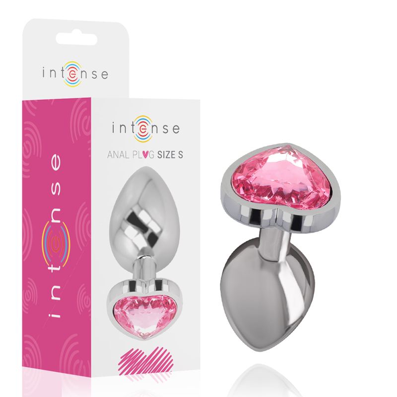 ALUMINUM METAL ANAL PLUG PINK HEART SIZE S