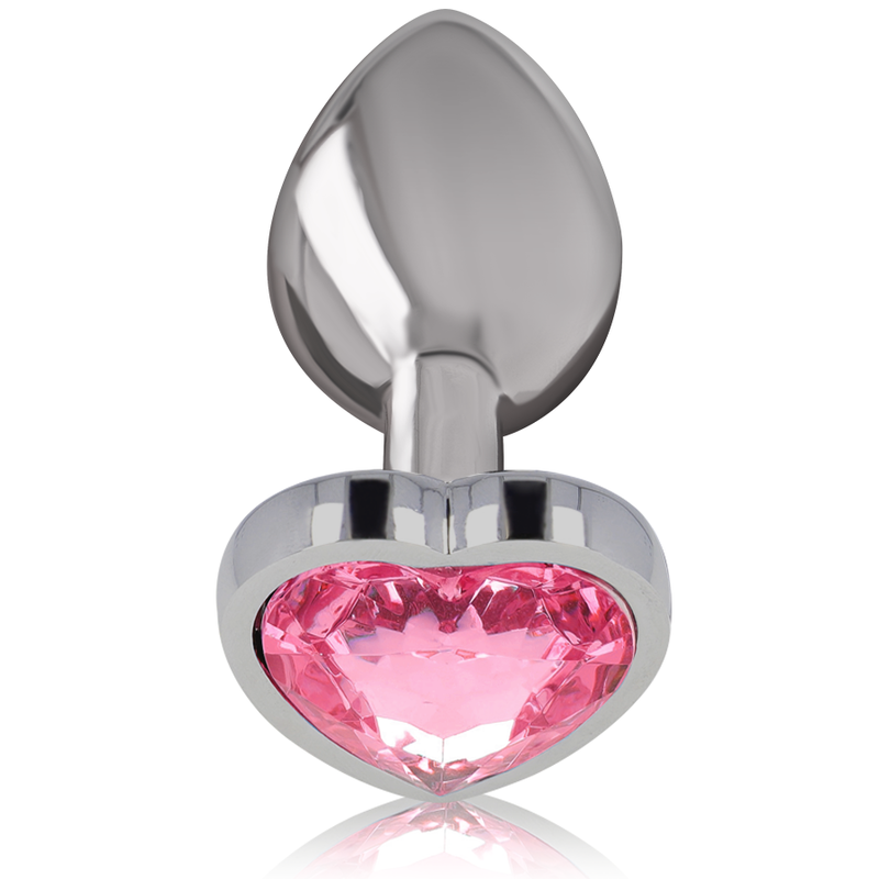 ALUMINUM METAL ANAL PLUG PINK HEART SIZE M - Image 2