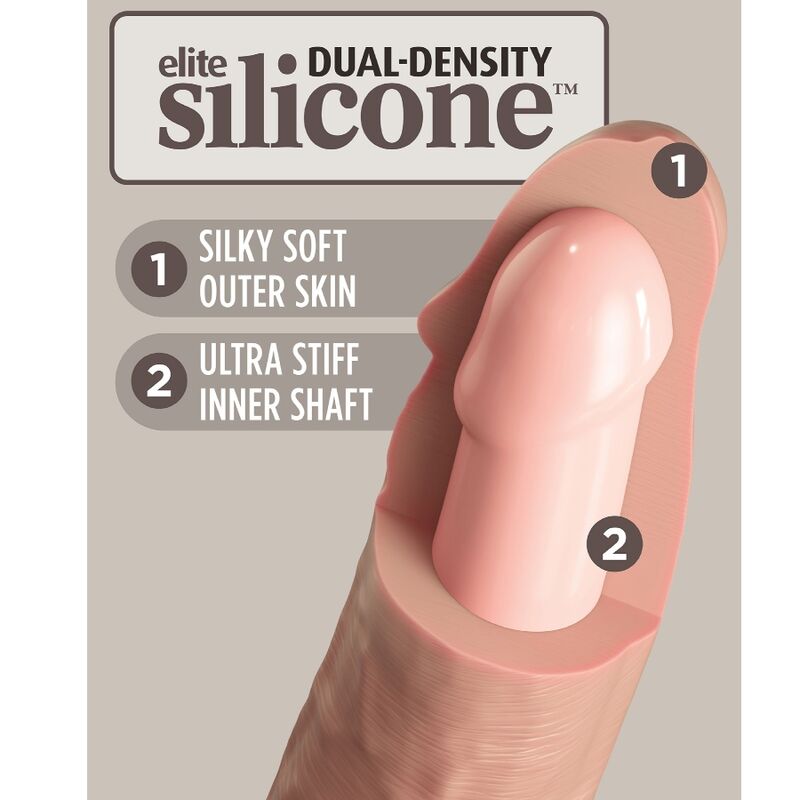 ELITE REALISTIC DILDO VIBRATOR & SILICONE REMOTE CONTROL 17.8 CM - Image 4