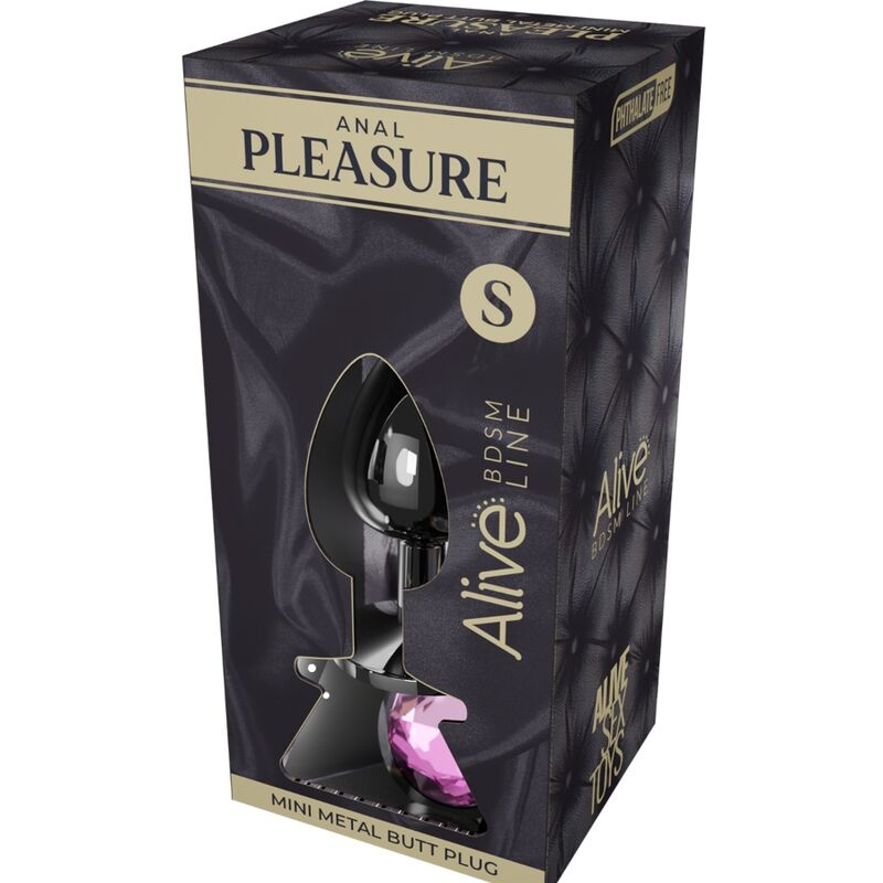 ANAL PLEASURE MINI PLUG METAL PINK SIZE S - Image 2