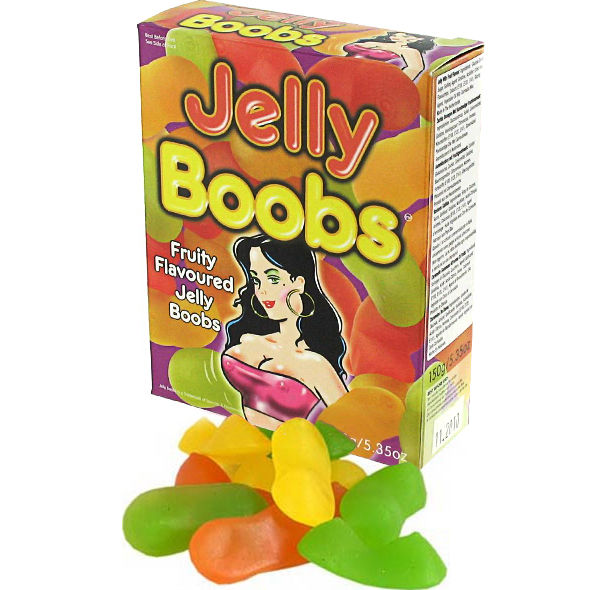 CHEWABLE CANDY IN THE SHAPE OF BREASTS