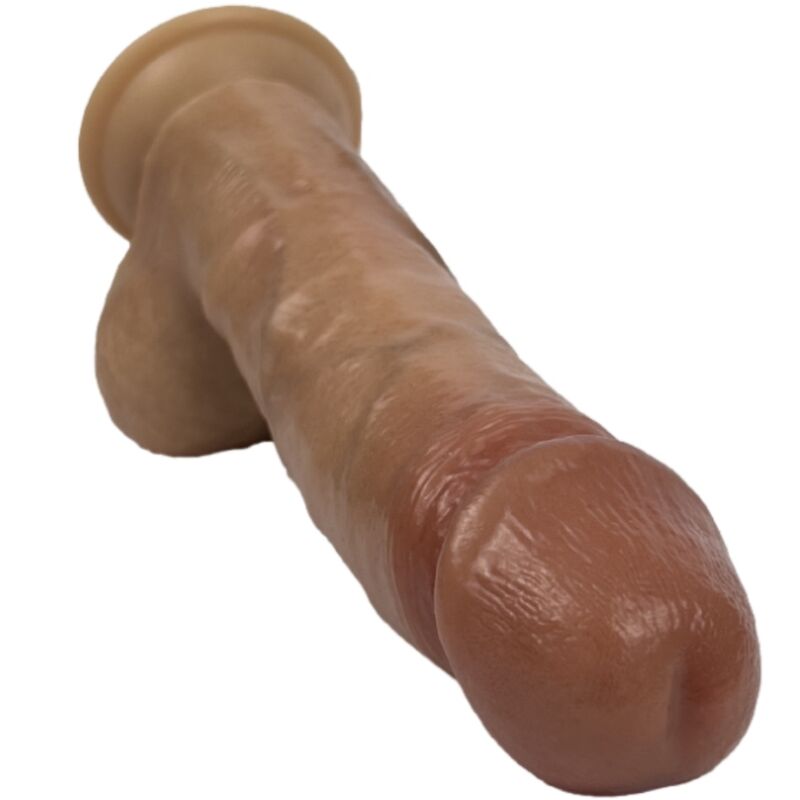 MODEL 2REAL SKIN SUPER REALISTIC PENIS THERMO REACTIVE 21 CM PREMIUM SILEXPAN BROWN - Image 5