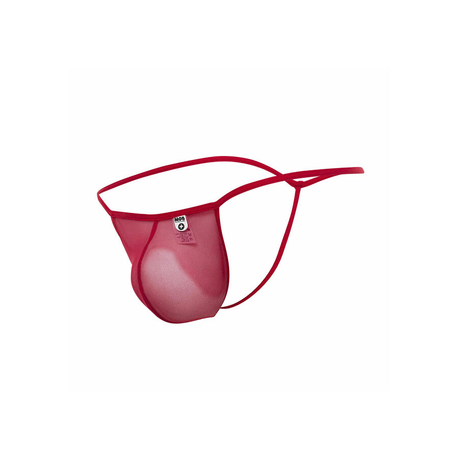 RED T-SHAPED TRANSPARENT THONG SIZE S/M - Image 4