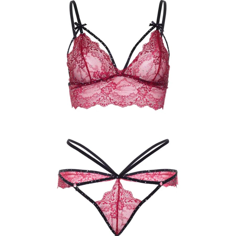 81623 BRA + THONG SET BURGUNDY SIZE S - Image 5