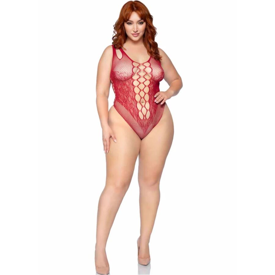 81641X SEAMLESS BODYSUIT BURGUNDY SIZE 1X/2X - Image 4