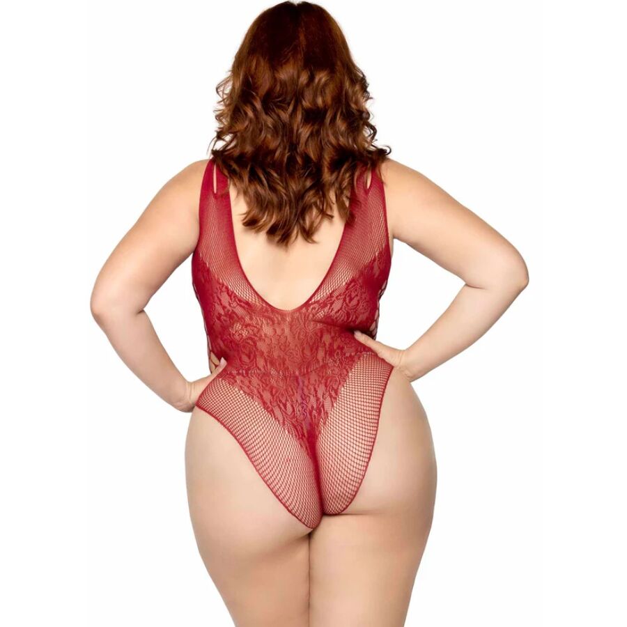 81641X SEAMLESS BODYSUIT BURGUNDY SIZE 1X/2X - Image 3