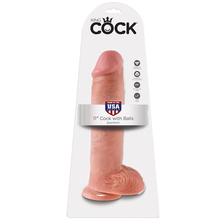 11 DILDO FLESH WITH BALLS 28 CM