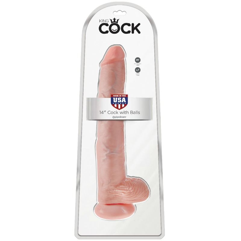 DILDO WITH BALLS 35.6 CM FLESH - Image 2