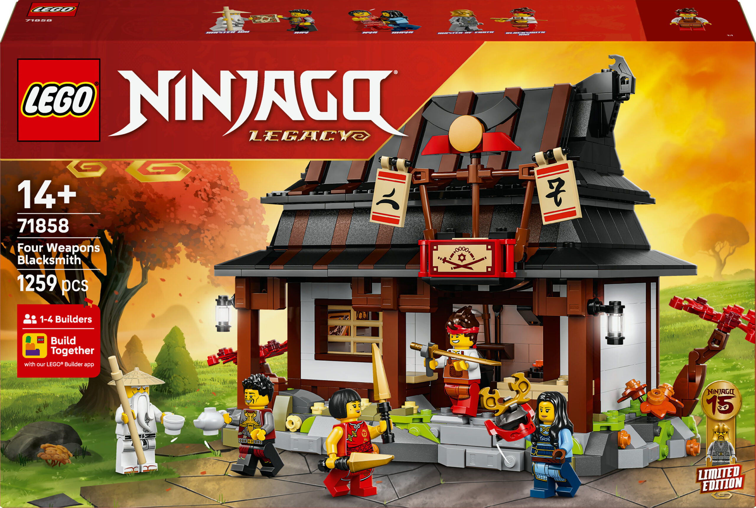 LEGO Ninjago 71858 Neli relvameistrit - 15. aastapäeva väljaanne