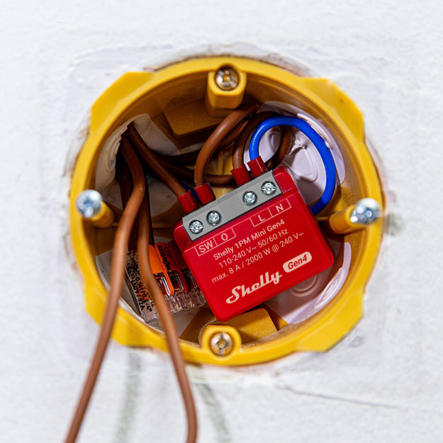 Shelly 1PM Mini Gen4 nutilüliti, punane - Image 3