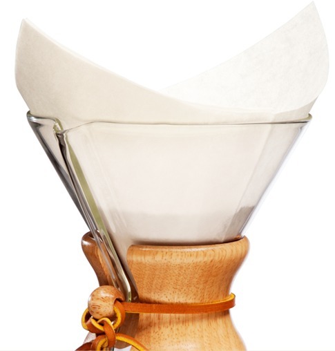 Chemex eelnevalt volditud kandiline filterpaber, 100 tk