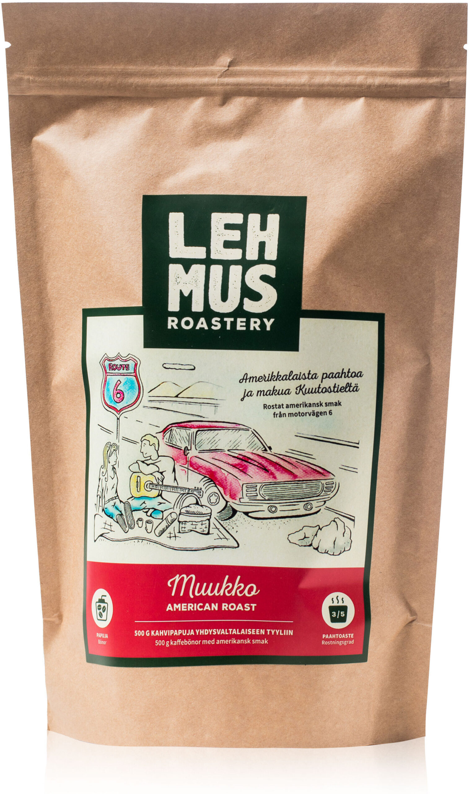 Lehmus Roastery Muukko jahvatatud kohv, 500 g