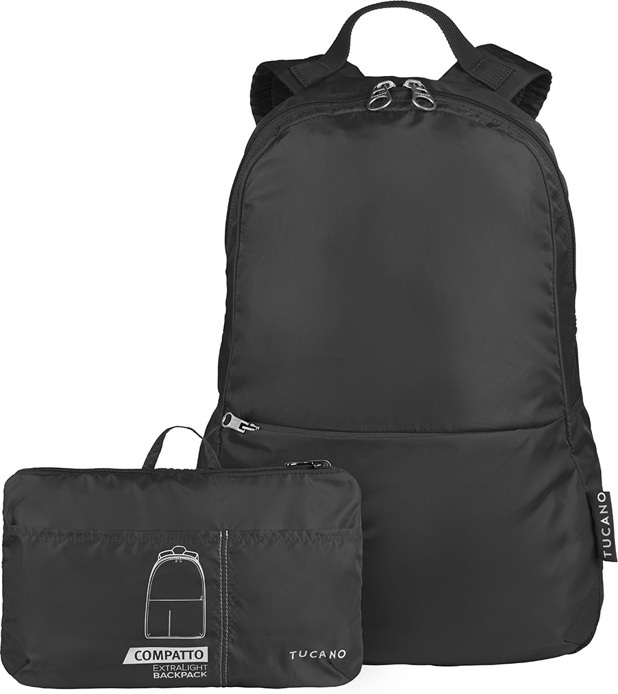 Tucano Compatto Eco XL kokkupandav seljakott, must