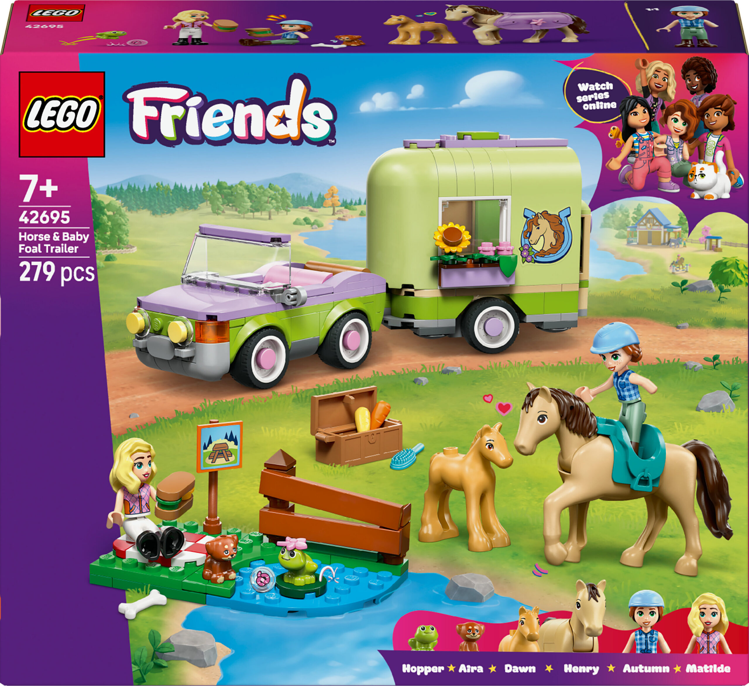 LEGO Friends 42695 Hobuse ja varsa transportija