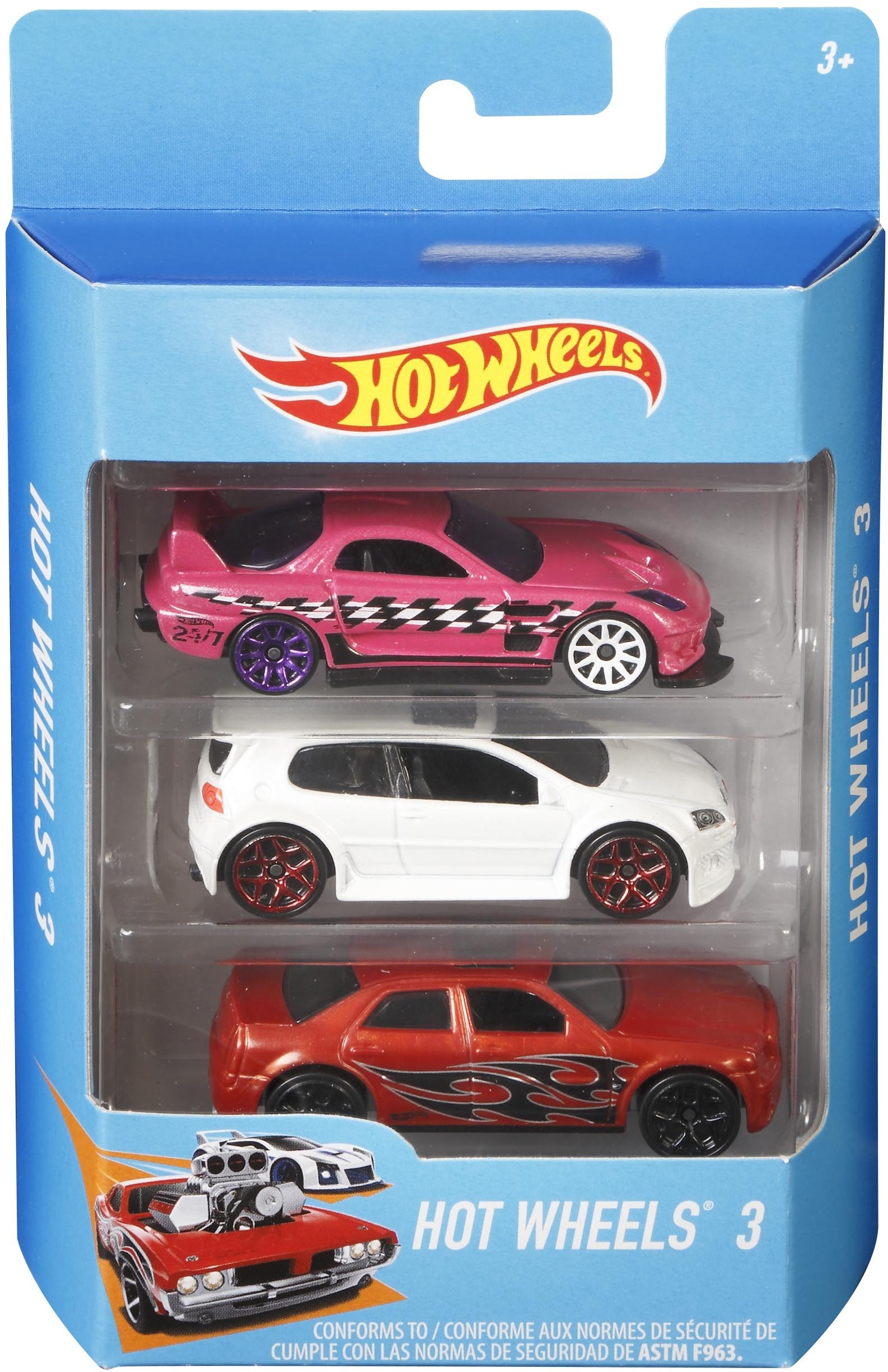 Hot Wheels autod, 3 tk