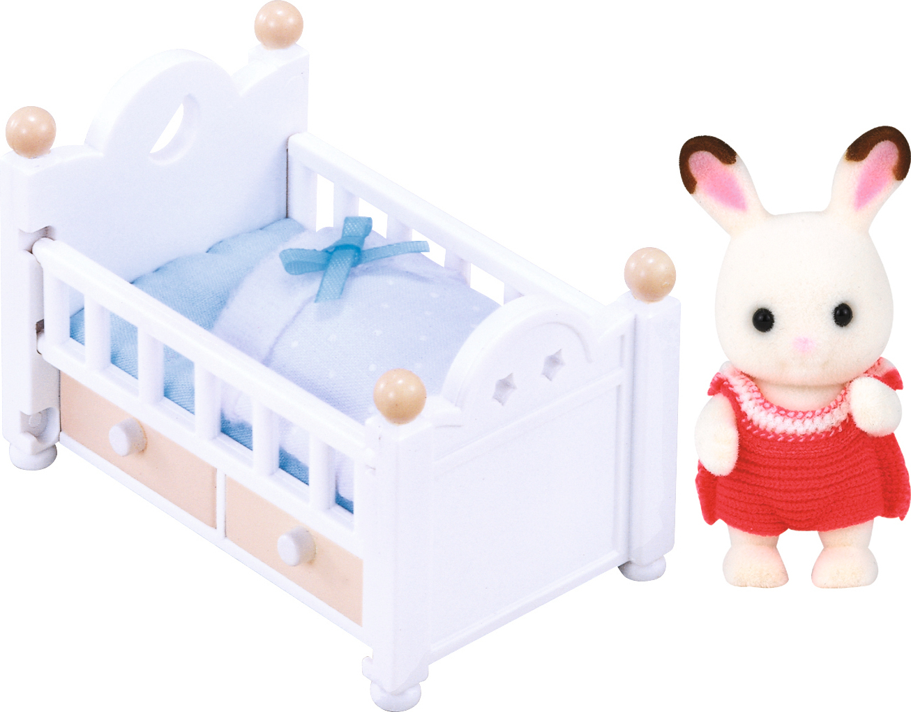 Sylvanian Families šokolaadivärvi beebikomplekt (beebivoodi)