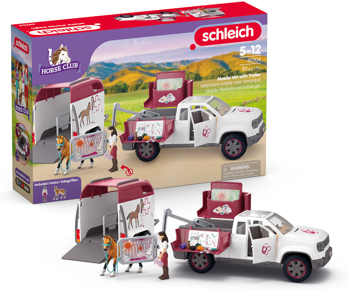 Schleich Horse Club 42704 Mobiilne veterinaararst haagisega