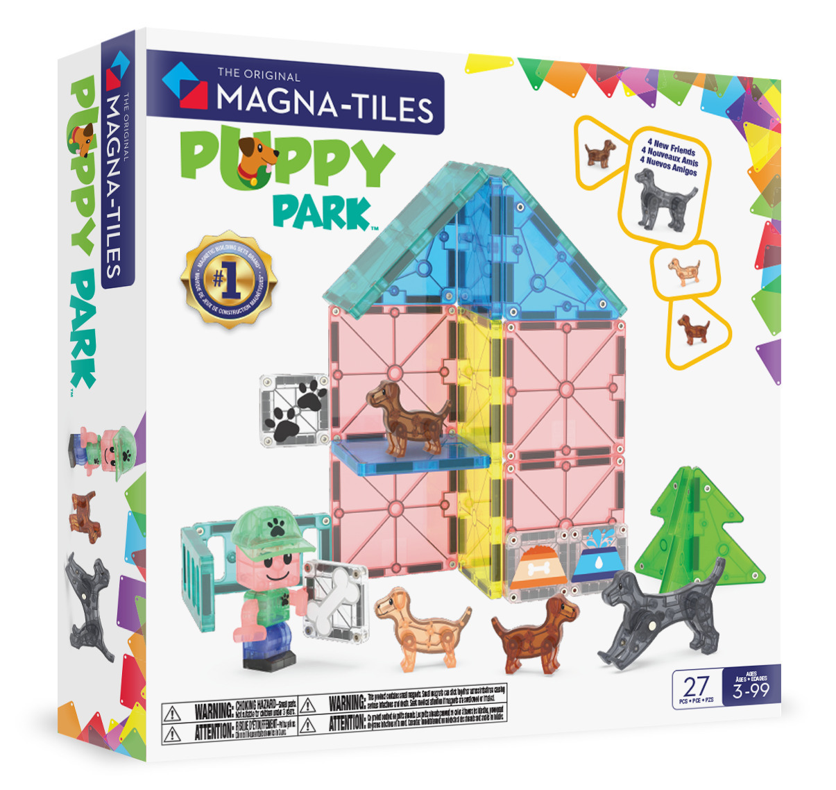 MAGNA-TILES® koerapargi magnetiline ehituskomplekt, 27 osa